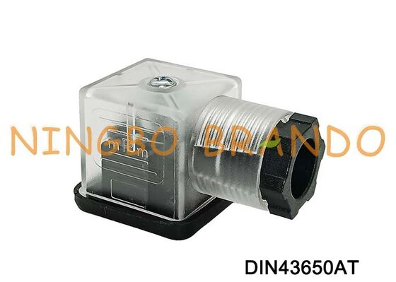 DIN43650A Solenoid ভালভ কয়েল সংযোগকারী 18mm স্বচ্ছ DIN 43650 টাইপ A