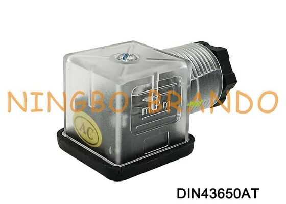 DIN43650A Solenoid ভালভ কয়েল সংযোগকারী 18mm স্বচ্ছ DIN 43650 টাইপ A