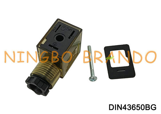 DIN43650B Solenoid Valve Coil Connector With LED DIN 43650 Type B