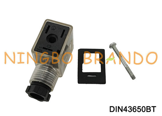 DIN43650B Solenoid ভালভ কয়েল সংযোগকারী 11mm স্বচ্ছ DIN 43650 টাইপ B