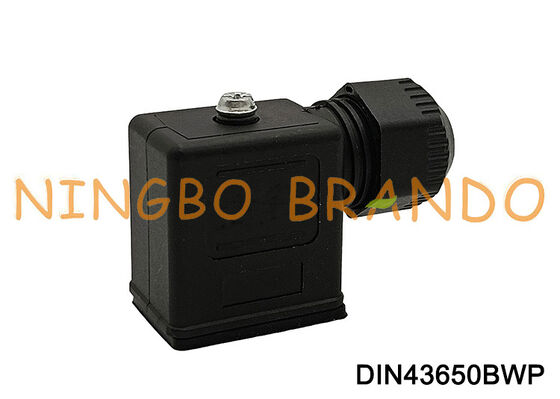 DIN43650B জলরোধী সোলেনয়েড ভালভ কয়েল সংযোগকারী IP67 DIN 43650 ফর্ম B