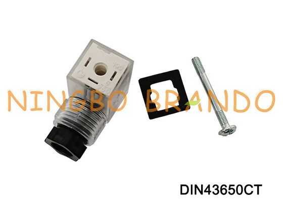 DIN43650C সোলেনয়েড ভালভ কয়েল সংযোগকারী 9.4 মিমি স্বচ্ছ DIN 43650 টাইপ সি