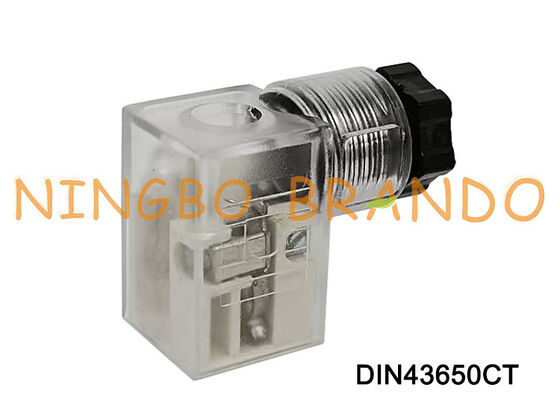 DIN43650C সোলেনয়েড ভালভ কয়েল সংযোগকারী 9.4 মিমি স্বচ্ছ DIN 43650 টাইপ সি