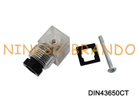 DIN43650C সোলেনয়েড ভালভ কয়েল সংযোগকারী 9.4 মিমি স্বচ্ছ DIN 43650 টাইপ সি