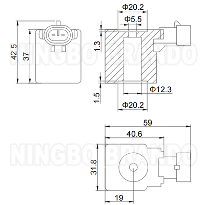 12VDC LOVATO প্রকার 118000043 4065003 এলপিজি সিএনজি রিডাক্টরের জন্য সোলিনয়েড ভালভ কয়েল