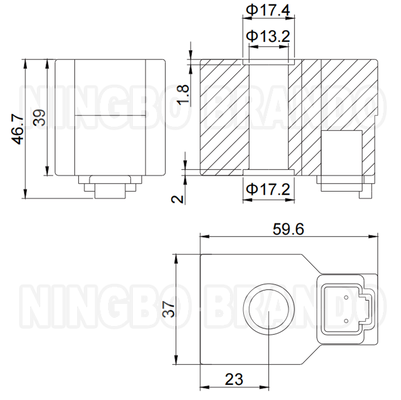 হুইন্ডাই R210-5 R220-5 খননকারীর জন্য 14VDC 27VDC 21W সোলিনয়েড কয়েল