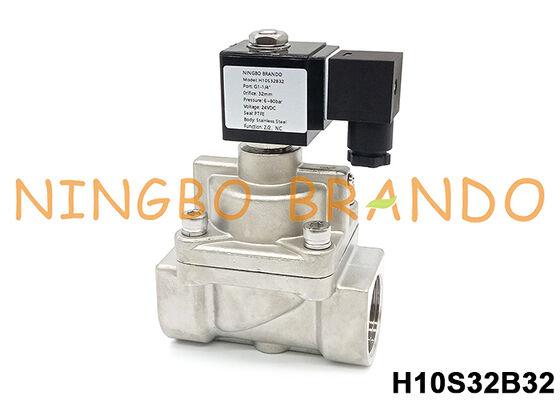 1-1/4'' High Pressure Stainless Steel Solenoid Valve 80 Bar 12V 24V