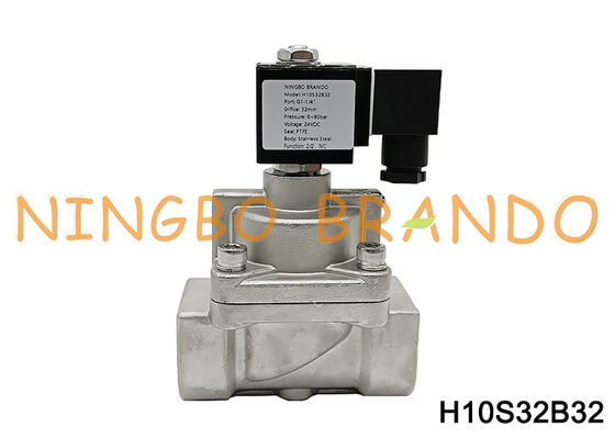 DN32 1-1/4'' 6 থেকে 80 বার উচ্চ চাপের স্টেইনলেস স্টিল সোলেনয়েড ভালভ 24V 220V