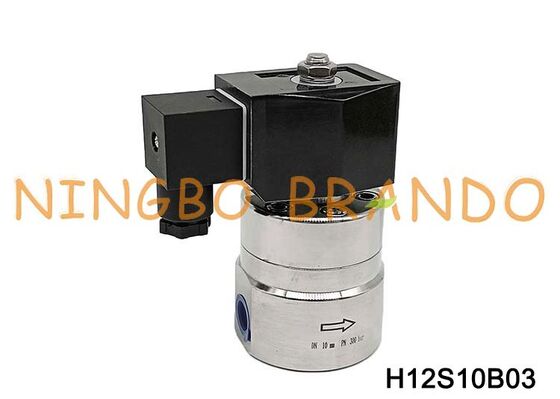 DN10 3/8 ইঞ্চি 300 বার উচ্চ চাপ সোলেনয়েড ভালভ স্টেইনলেস স্টীল 220V 24V