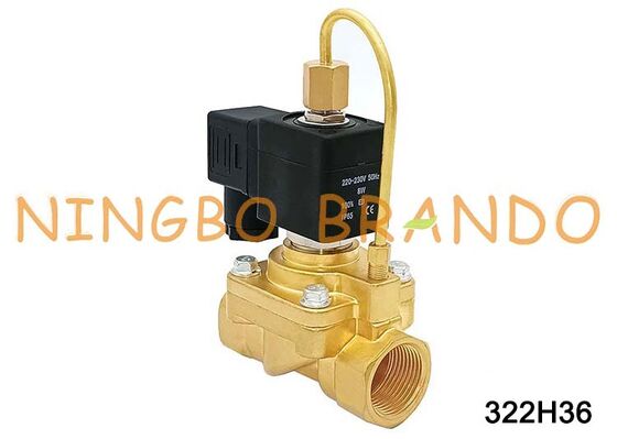 পার্কার টাইপ 322H36 DC24V সাধারণত খোলা সোলেনয়েড ভালভ 3/4 ইঞ্চি AC220V