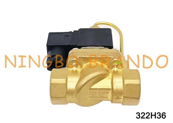 পার্কার টাইপ 322H36 DC24V সাধারণত খোলা সোলেনয়েড ভালভ 3/4 ইঞ্চি AC220V