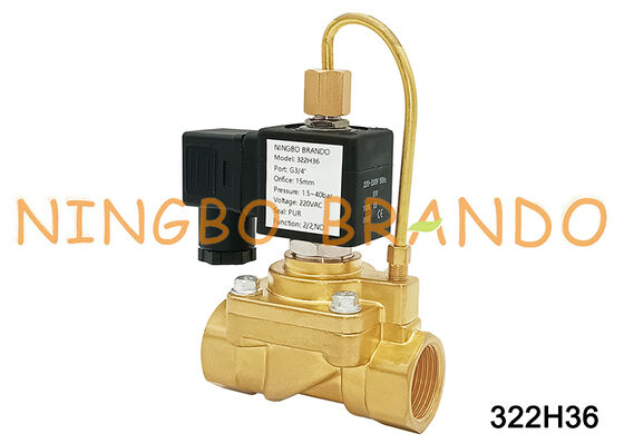 পার্কার টাইপ 322H36 DC24V সাধারণত খোলা সোলেনয়েড ভালভ 3/4 ইঞ্চি AC220V