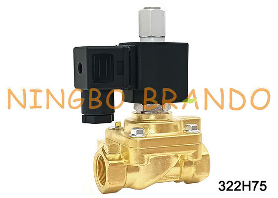 সাধারণত খোলা Solenoid ভালভ 322H75 G1/2'' 40 বার DC24V AC220V
