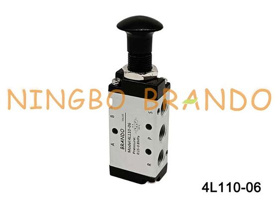 এয়ারট্যাক টাইপ 4L110-06 4L পুশ-পুল এয়ার কন্ট্রোল ভালভ 5/2 উপায়