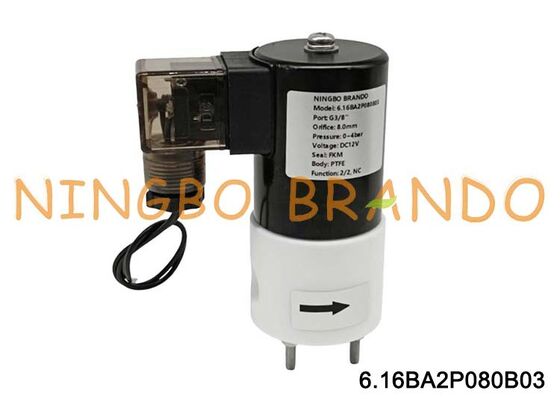 Anti-Corrosion PTFE Solenoid Valve 12V DC G3/8''