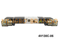 BSPT 1/8 &quot;4V130C-06 এয়ারট্যাক প্রকারের বায়ুসংক্রান্ত সোলেনয়েড এয়ার ভালভ 5 ওয়ে 3 পজিশন DC12V AC110V