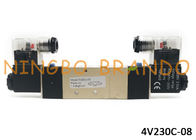এয়ারট্যাক প্রকার 4V230C-08 5/3 ওয়ে অটোমেশন AC220V DC24V জন্য অ্যালুমিনিয়াম শরীরের সাথে বায়ুসংক্রান্ত স্লোনয়েড ভালভ