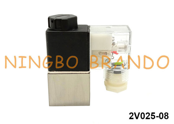 2V025-08 এয়ারট্যাকের প্রকারের বায়ুসংক্রান্ত সোলেনয়েড ভালভ 1/4 '' এনপিটি 12 ভিডিসি 24 ভিডিসি