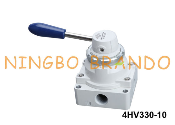 4HV330-10 এয়ারট্যাক প্রকার 4/3-ওয়ে হ্যান্ড লিভার ভালভ বন্ধ মিড-পজিশন সহ