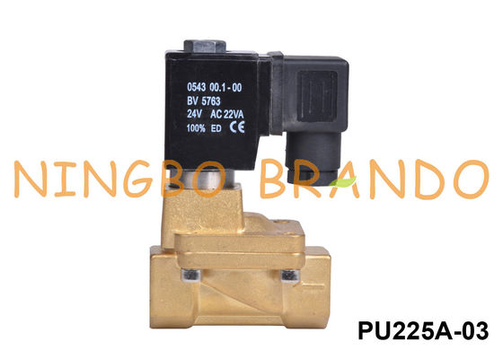 PU225A-03 শকো টাইপ 3/8 '' ব্রাস সোলোনয়েড ভালভ 24 ভিডিসি 110 ভিএসি 220VAC