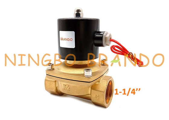 UW-35 2W350-35 1-1 / 4 ইঞ্চি ব্রাস ফ্লো কন্ট্রোল ব্রাস সোলোনয়েড ভালভ