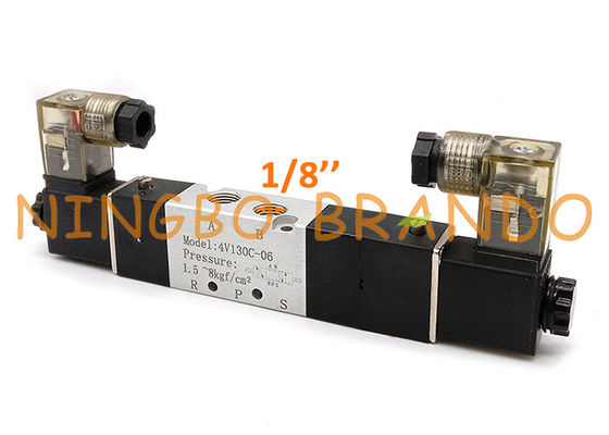 4V130C-06 5 ওয়ে 3 অবস্থান বন্ধ কেন্দ্র বায়ুসংক্রান্ত সোলেনয়েড ভালভ