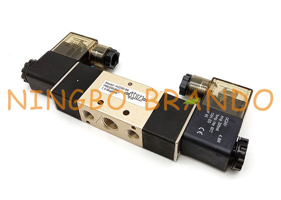 এয়ারট্যাক টাইপ 4V220-08 1/4 &quot;ডবল কয়েল বায়ুসংক্রান্ত সোলেনয়েড ভালভ