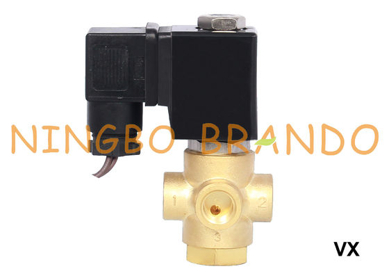 3 ওয়ে ইউনিভার্সাল ব্রাস সোলেনয়েড ভালভ 1/8 &quot;1/4&quot; 12V 24V 110V 120V 220V 230V