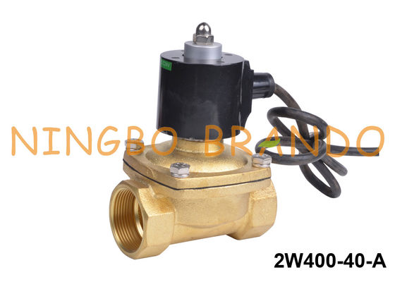 ঝর্ণা জলরোধী IP68 ব্রাস সোলেনয়েড ভালভ 1 1/2 &quot;12V 24V 110V 220V