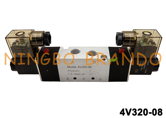 4V320-08 Airtac টাইপ বায়ুসংক্রান্ত বায়ু নিয়ন্ত্রণ ভালভ 4V320-1/4 24V 220V