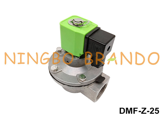 DMF-Z-25 1'' ইলেক্ট্রোম্যাগনেটিক পালস ভালভ ডান কোণ থ্রেড AC220V