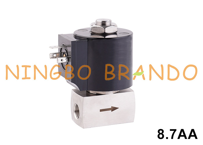 300 বার উচ্চ চাপ স্টেইনলেস স্টীল জল বায়ু Solenoid ভালভ 220V 110V 24V 12V