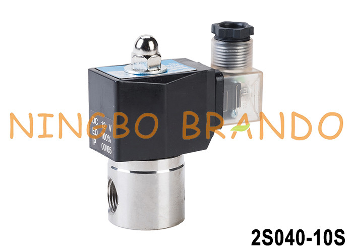 2S040-10 3/8' জল বায়ু তেল স্টেইনলেস স্টীল Solenoid ভালভ 12V 24V 110V 220V
