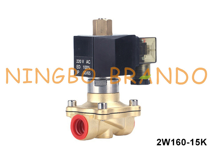 1/2 'স্বাভাবিকভাবে খোলা ব্রাস Solenoid ভালভ জন্য জল বায়ু গ্যাস তরল 24VDC 220VAC