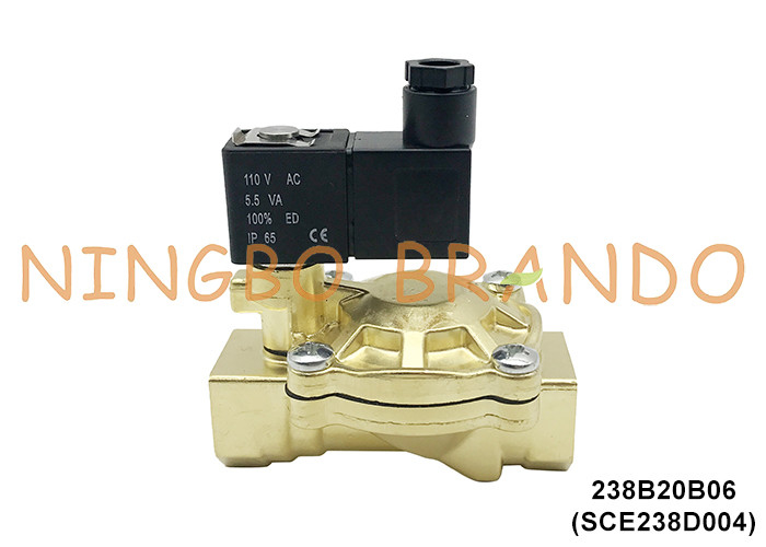 SCE238D004 3/4' ASCO টাইপ ইলেকট্রিক ব্রাস Solenoid জল জন্য ভালভ 24V 110V 220V