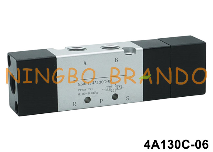 এয়ারট্যাক টাইপ 4A130C-06 1/8'' বায়ুসংক্রান্ত এয়ার পাইলট ভালভ 5/3 উপায়