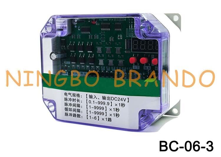 ধুলো সংগ্রাহকের জন্য 6 লাইন DC24V ইনপুট 24VDC আউটপুট পলস ভালভ নিয়ন্ত্রক