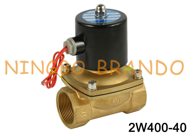 2W400-40 1-1/2'' 2/2 ওয়ে স্বাভাবিকভাবে বন্ধ জল সোলেনয়েড ভালভ 24VDC