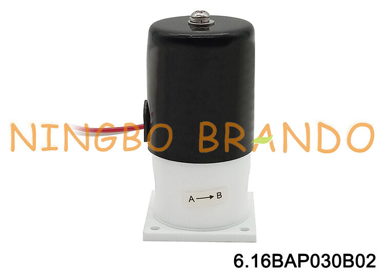 অ্যাসিড ক্ষার ক্ষয় প্রতিরোধের বিচ্ছিন্নতার জন্য 1/4'' PTFE সোলেনয়েড ভালভ