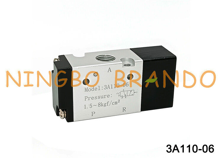 AIRTAC টাইপ নিউম্যাটিক কন্ট্রোল ভালভ 3A110-06 1/8'' 3 ওয়ে এয়ার পাইলট ভালভ