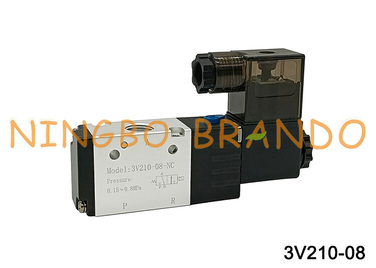 Airtac টাইপ 3V210-08-NC 3V210-08-NO সোলেনয়েড ভালভ 3/2 উপায় 3V200 সিরিজ