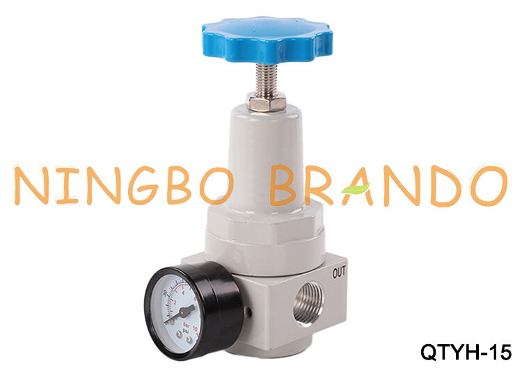 QTYH-15 1/2'' বায়ুসংক্রান্ত QTYH উচ্চ চাপ 35 বার গেজ সহ এয়ার রেগুলেটর
