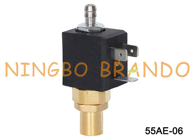 এসপ্রেসো কফি মেকার 230V 240V এর জন্য 2-ওয়ে NC 1/8'' ব্রাস সোলেনয়েড ভালভ