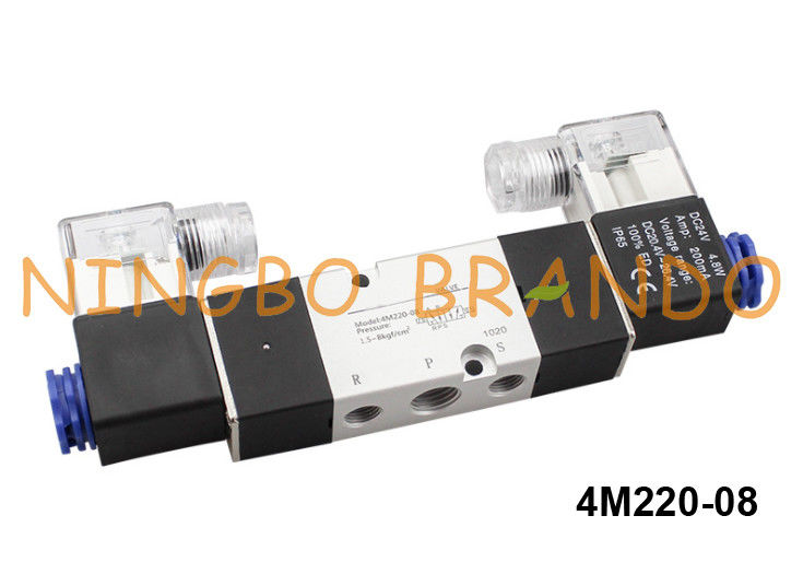 4M220-08 এয়ারট্যাকের ধরণ নমুর সোলোনয়েড ভালভ 5 ওয়ে 2 পজিশন