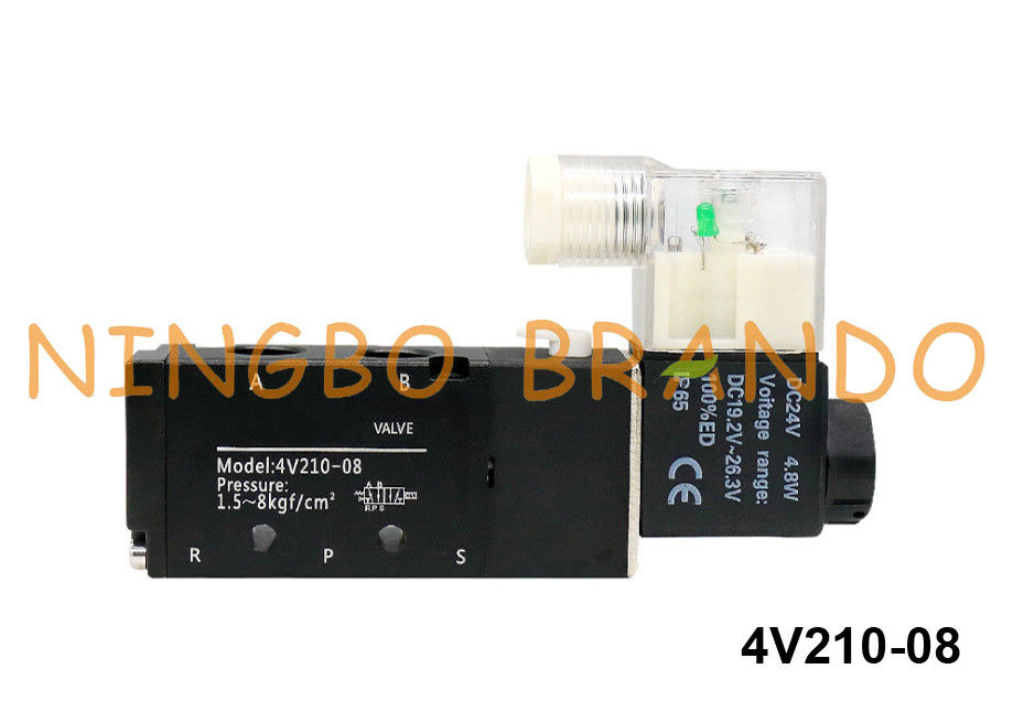 4V210-08 এয়ারট্যাক প্রকারের বায়ুসংক্রান্ত সোলেনয়েড ভালভ 4V210-08-বি 24 ভিডিসি