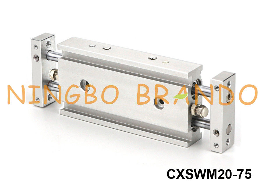 এসএমসি প্রকার CXSWM20-75 দ্বৈত গাইড রড এয়ার সিলিন্ডার ডাবল অভিনয়