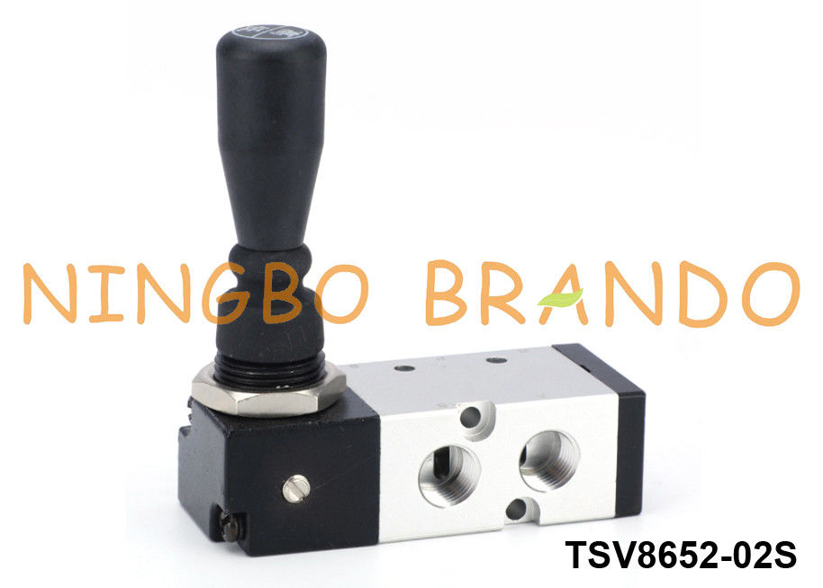 TSV8652-02S শাকো টাইপ হ্যান্ড কন্ট্রোল এয়ার ভালভ 5 ওয়ে 2 পজিশন