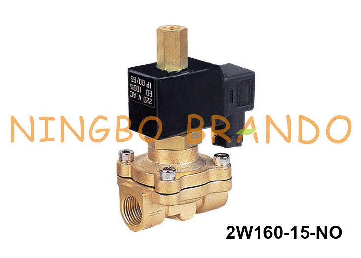 2W160-15-NO 1/2 '' 2 Way NO জল ব্রাস সলোনয়েড ভালভ 24 ভিডিসি 220VAC