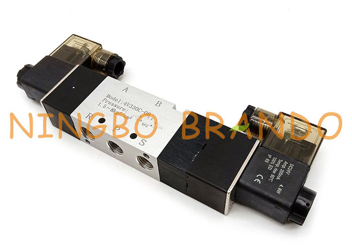 এয়ারট্যাক টাইপ 4V330C-08 5/3 ওয়ে ক্লোজড সেন্টার বায়ুসংক্রান্ত সোলেনয়েড ভালভ