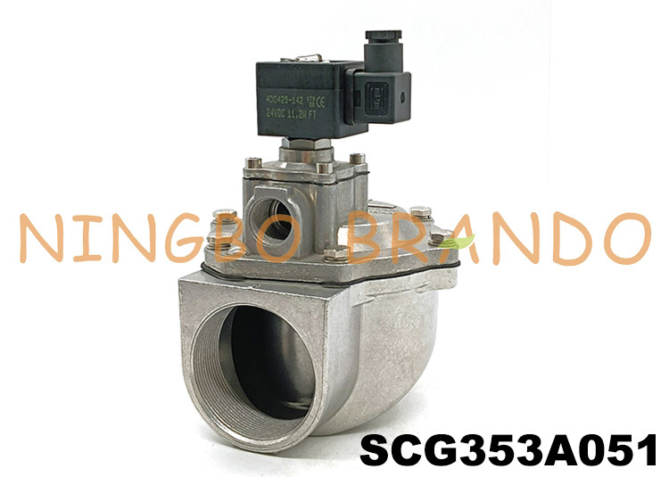 ব্যাগ ফিল্টারের জন্য 2.5&quot; SCG353A051 ASCO টাইপ ডান কোণ 353 সিরিজ পালস জেট ভালভ